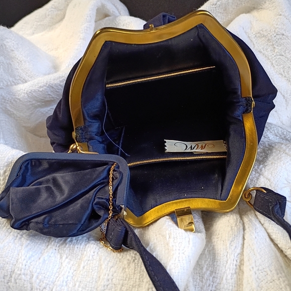 Women's Navy blue handbag - Picture 4 of 4